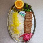 چلو کباب برگ (یک سیخ)