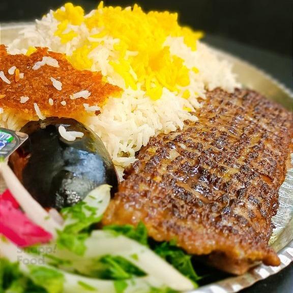 چلو کباب تبریزی (یک سیخ)