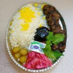 چلو کباب محلی ترش (یک سیخ)