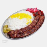 چلو کباب کوبیده لقمه زعفرانی