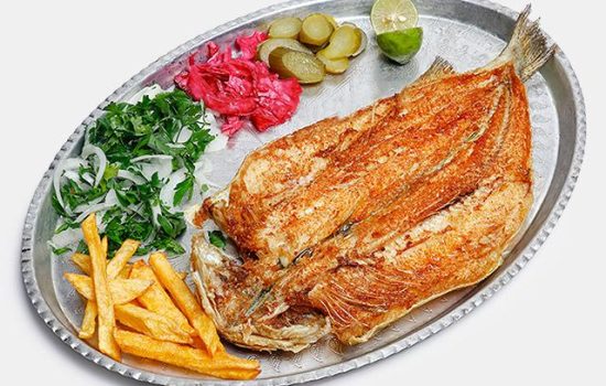 خوراک ماهی قزل آلا سرخ شده (کبابی)